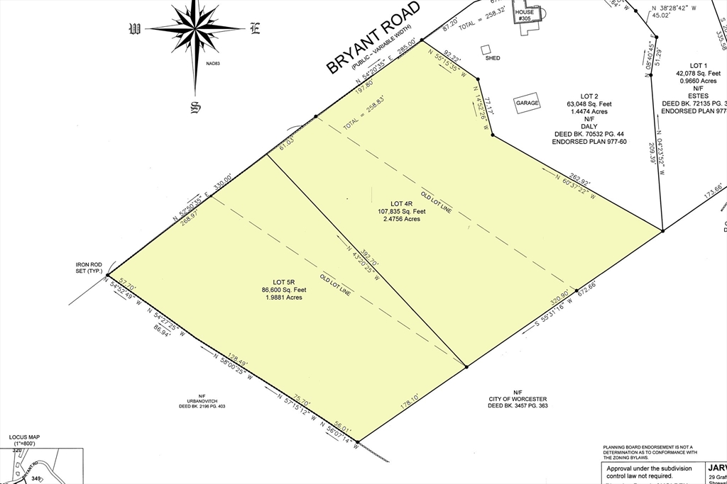 Lots 4R/5R Bryant Road, Holden, Massachusetts 01522