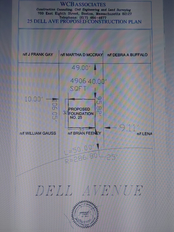 25 Dell, Boston, Massachusetts 02136